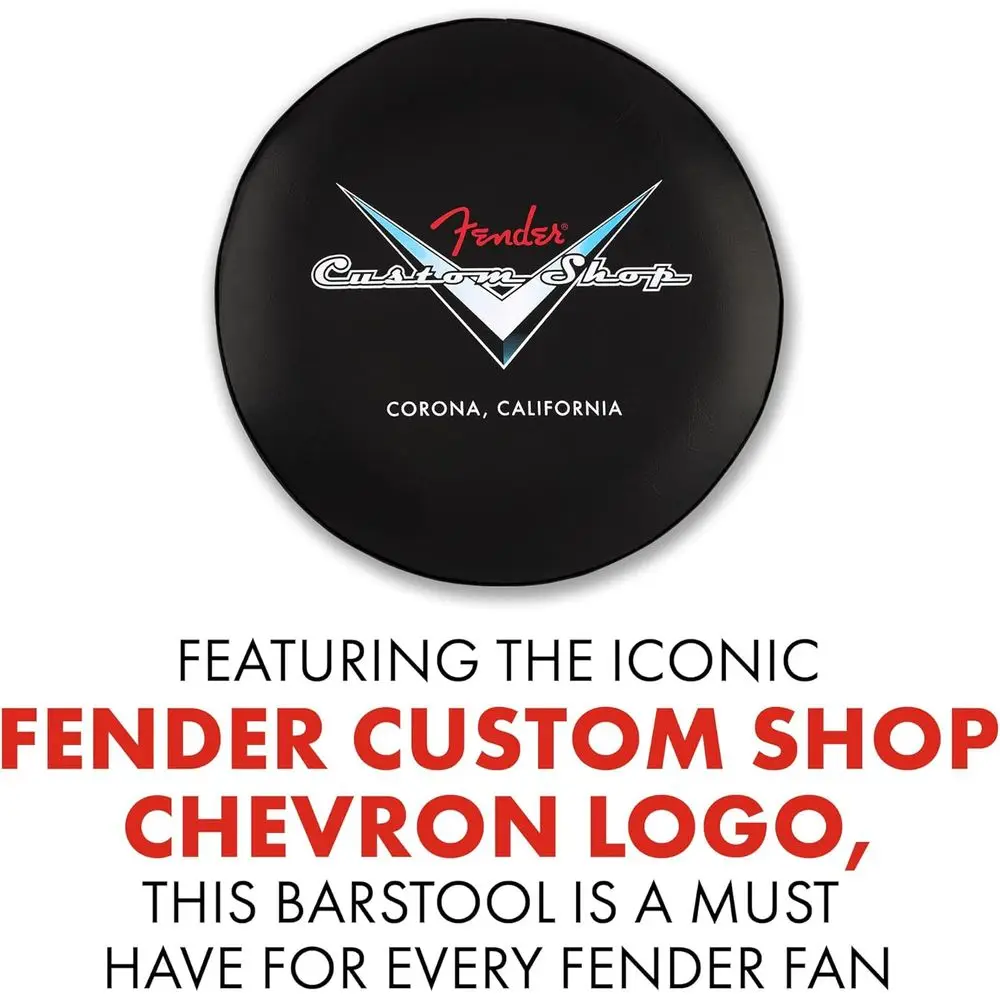 مقعد مرتفع دوار بشعار شيفرون - هدية مثالية للأب، ضمان لمدة سنة واحدة، سهل التجميع، أسود، 30