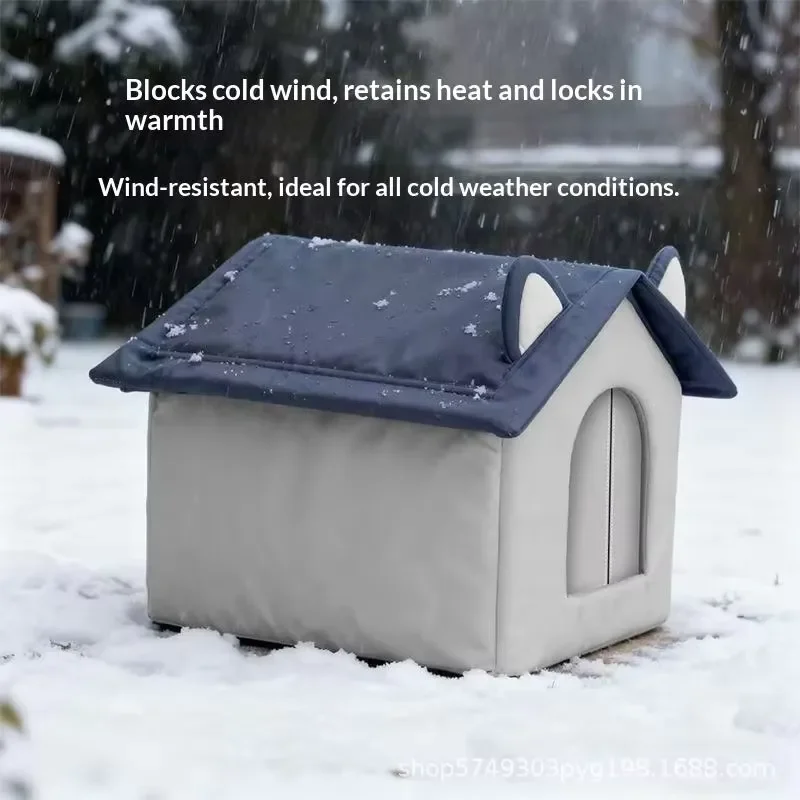 Luxury Modern Winter Warm Enclosed Waterproof Cat Dog House Pet Bed Oxford Cloth Suitable For All Seasons