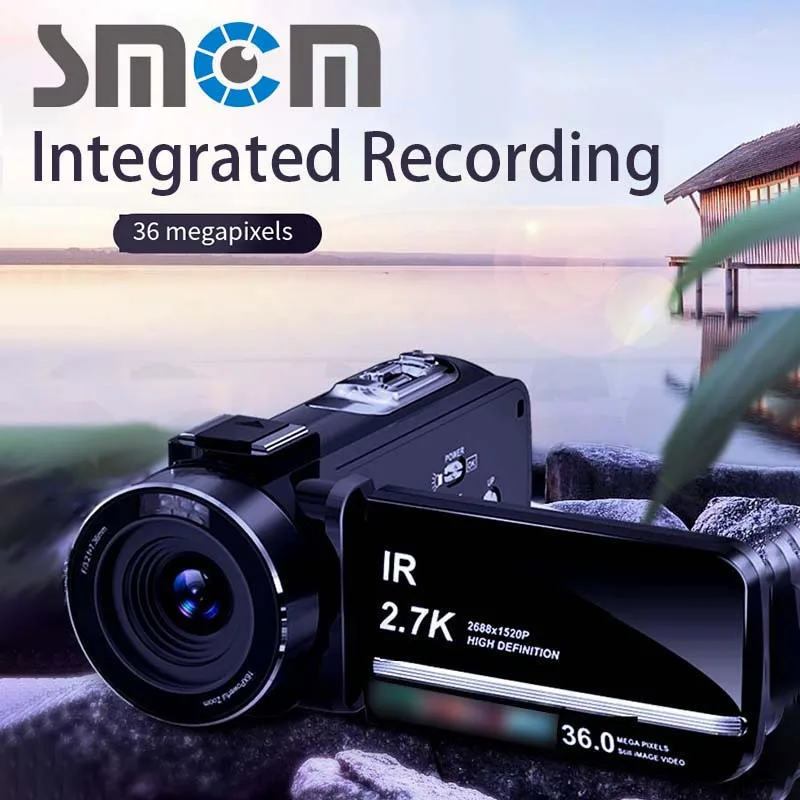 

2.7K HD camera 36 megapixel photography video integrated digital camera anti-shake function Face detection with 32G card