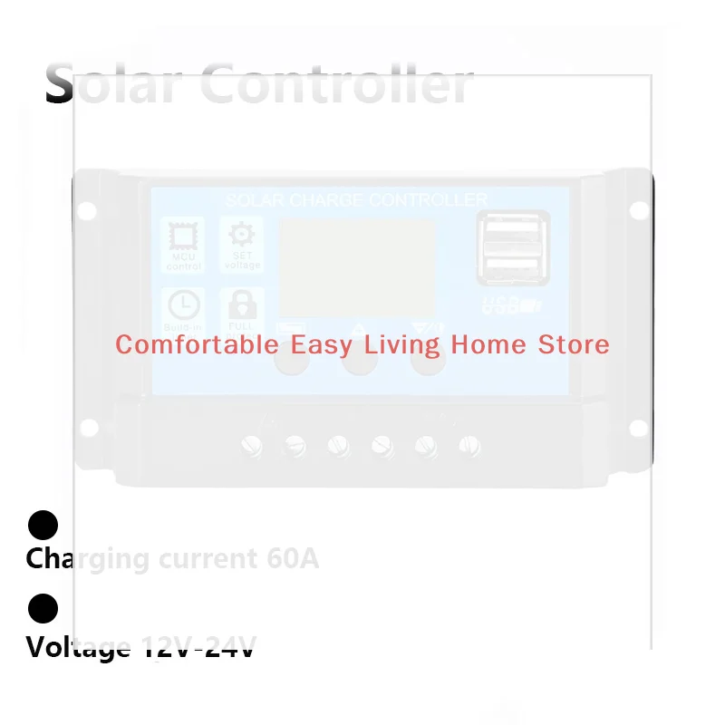 Hot 60a Charge Controller - Solar Panel Charge Controller 12V 24V Max 48V 1560W Input Adjustable Parameter LCD Display