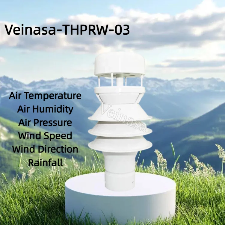Veinasa-THPRW-03 Agriculture Weather Monitoring Station OEM RS485 Automatic Outdoor 6 in 1 Ultrasonic Compact Weather Station