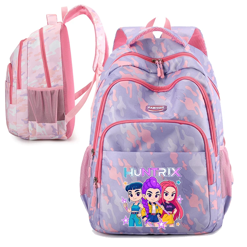 

Рюкзак KPop «Охотники на демонов» для девочек, студенческий рюкзак, школьные рюкзаки из аниме, вместительная сумка для книг с принтом, детские школьные ранцы