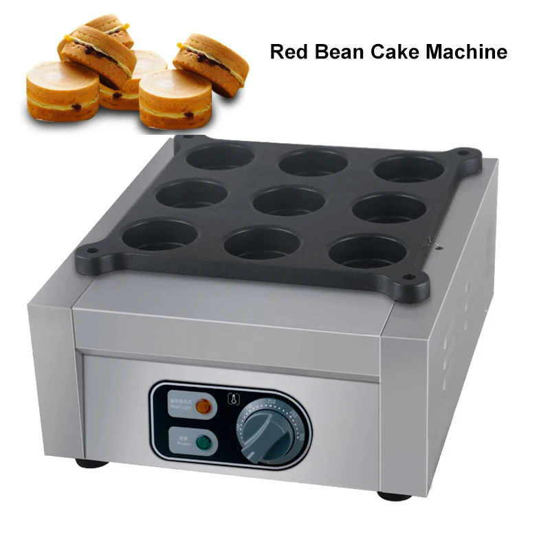 Electric/Gas Type 9 Holes Red Bean Cake Machine Commercial Non-Stick Dorayaki Waffle  Snack Scones Maker