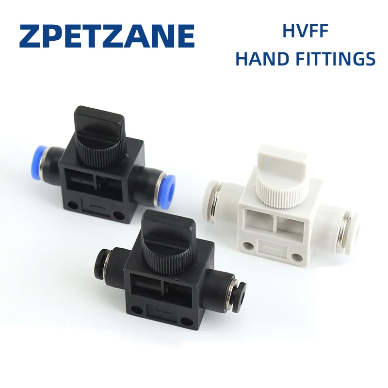 Pneumatic Fittings HVFF Quick Connector PU Gas Pipe 4/6/8/10/12mm Rotary Hand Control Valve Switch Multi Specification