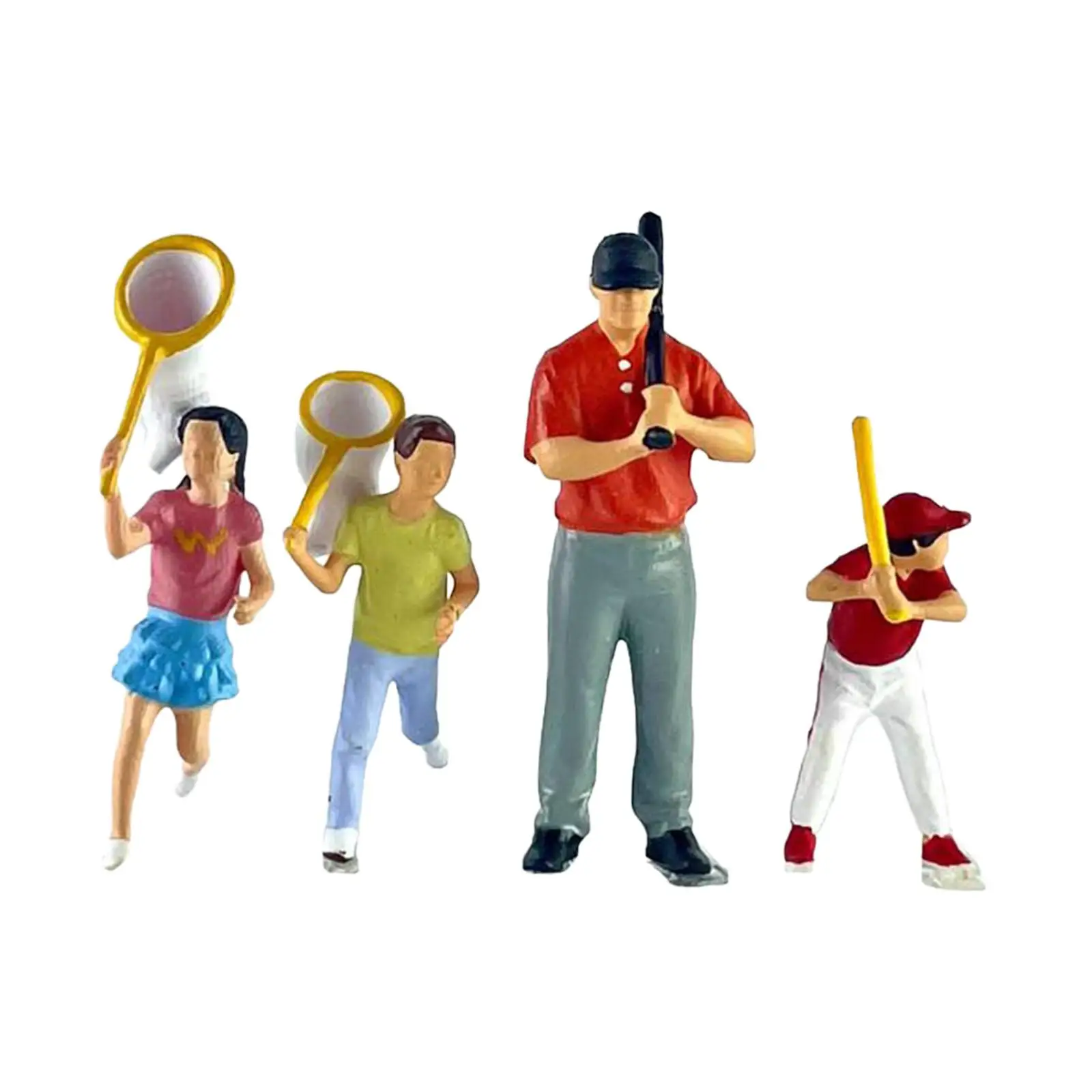 Figuras em Miniatura 1/64 para Dioramas, Figurinos de Resina, Artesanato Pintado à Mão para Decoração de Cenários em Miniatura