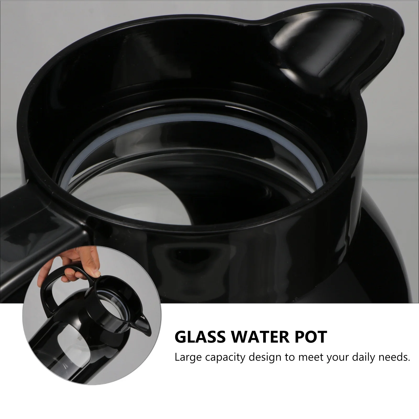 

1Pcs Large Capacity Glass Water Pot Ergonomic Handle Detachable Cold Drink Kettle Handmade Transparent Tea Jug Easy Pouring