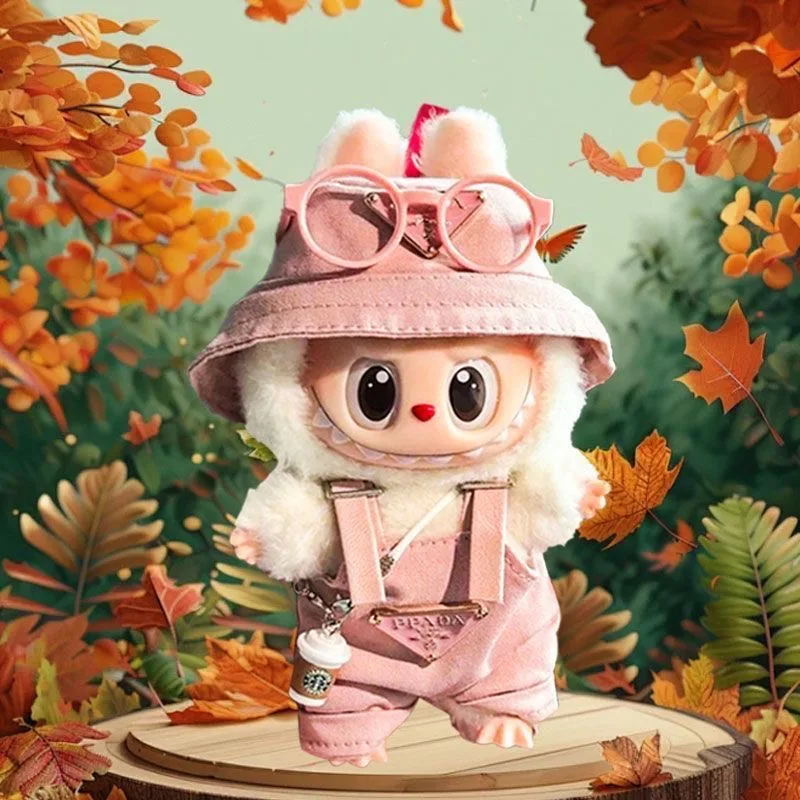 

Без куклы, для куклы Labubu, комплект одежды, шляпа, 17 см, одежда, обувь, кукла, аксессуары для самостоятельного изготовления, тренировочные сидячие игры для вечеринок, игрушки, подарки