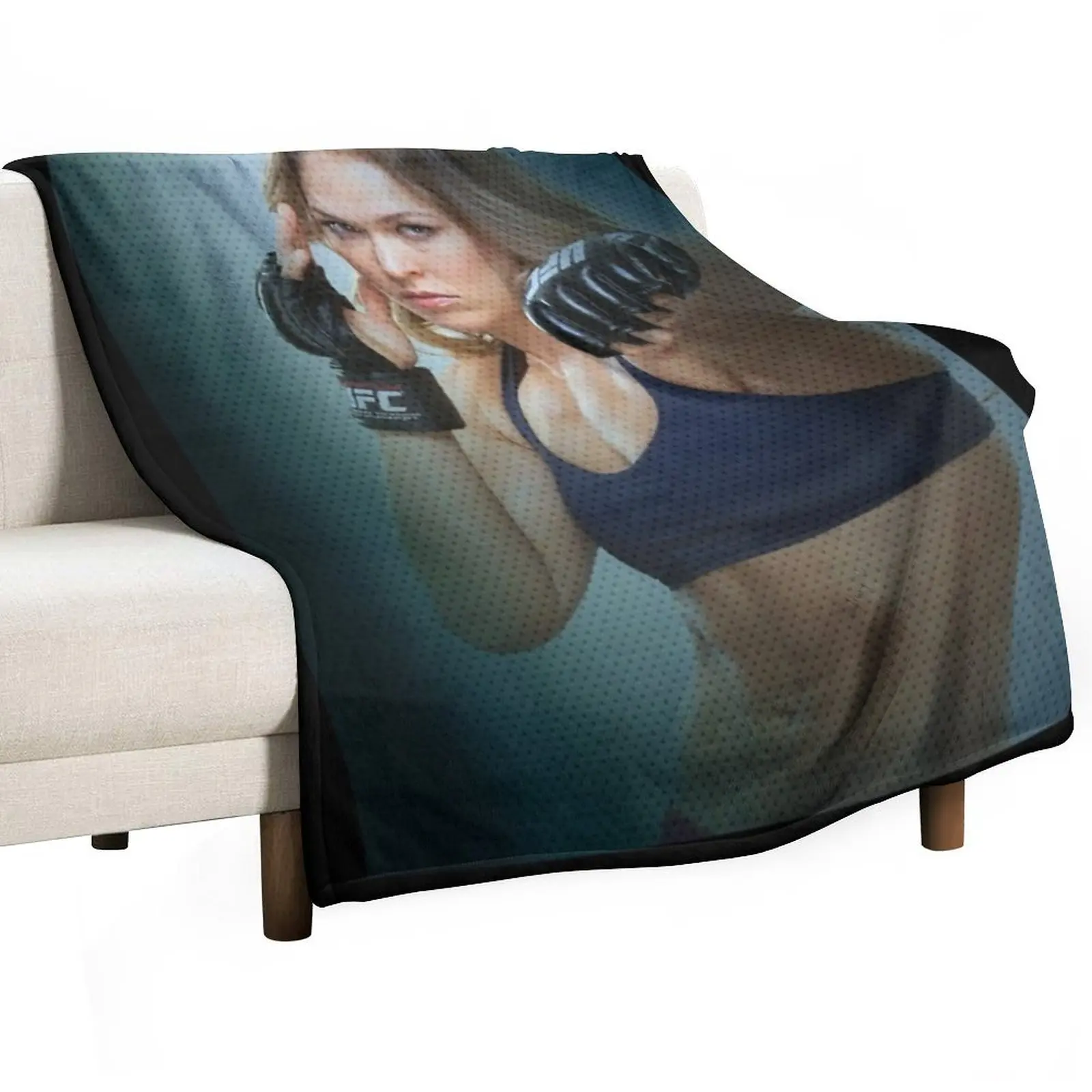 

Ronda Rousey Throw Blanket Summer Plaid on the sofa Blankets