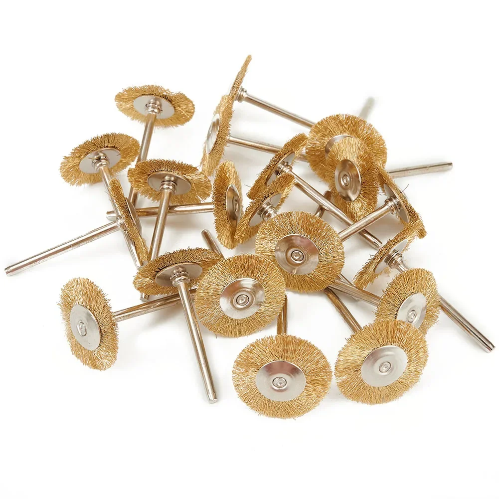 

Wire Copper Wire Brushs Wheel 3.175*25mm Accessory Brass Brushes Fittings For Grinder Polishing Replacement Brand New Durable