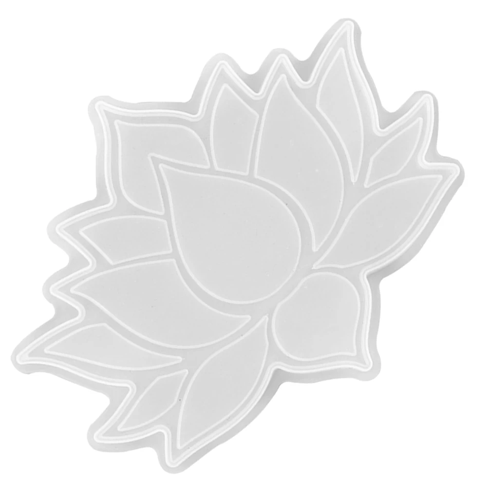 

1pc Crystal Epoxy Mold Coaster Silicone Molds Cup Mats Jewelry Silica Gel Lotus Flower DIY Resin Supplies Multi Purpose