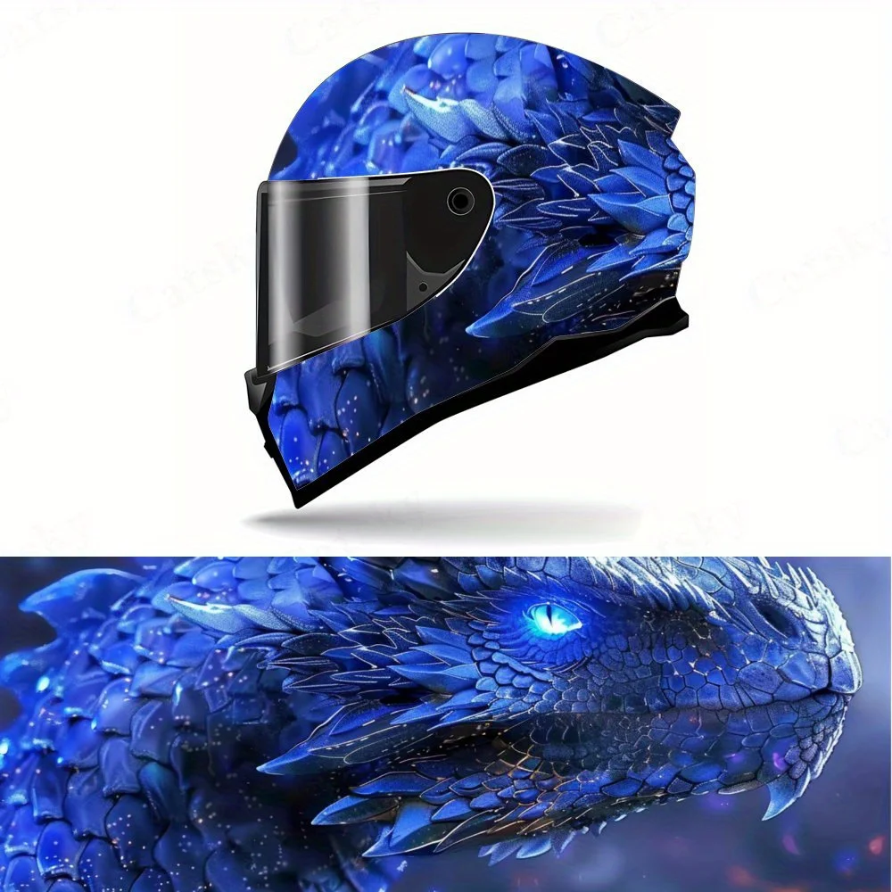 

Декоративные наклейки на шлем Phantom Blue Dragon Shadow — высококачественный самоклеящийся ПВХ, водонепроницаемый и устойчивый к царапинам, уникальный
