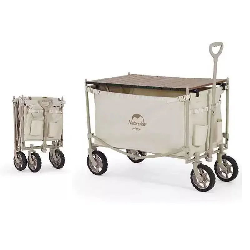 

Naturehike Camping Trolley Large Capacity Folding Wagon Cart Portable Outdoor Multifunction Adjustable Handle Trolley