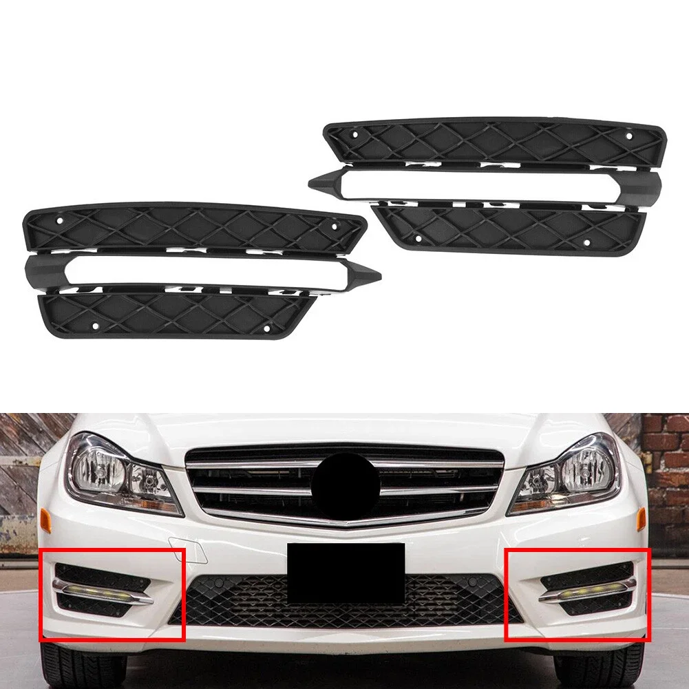 Fog Light Cover Bumper Grille Trim For 2012-2015 Mercedes-Benz C250/300/350 (W204) 2048851353 2048851453 2048852974 2048853074