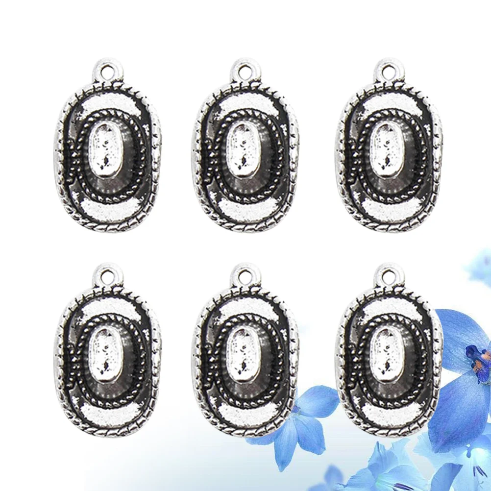 10 Pcs Charm Pendant Alloy Jewelry Making Pendants Western Style Silver DIY Charms