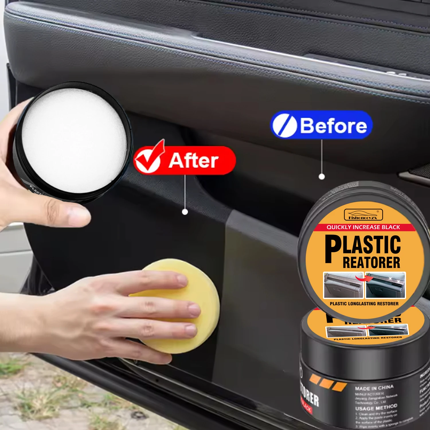 

Car Plastic Restorer Back To Black Gloss Auto Interior Leather & Panel Renewal Wax Coating Agent Auto Polish And Repair Coating