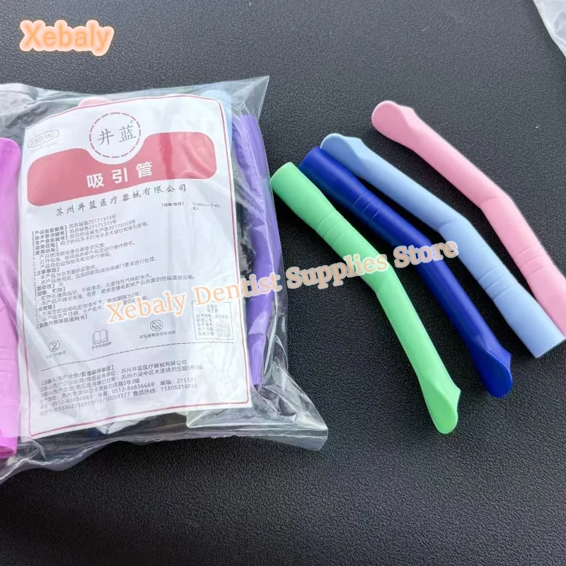

60Pcs Dental Aspirator Saliva Tube Autoclavable Disposable Surgical Strong Suction Tips Dental Oral Care Tool for Adult Child