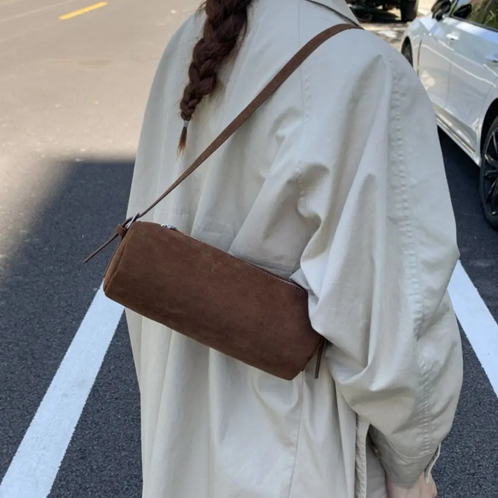 

Shoulder Bag Suede Pillow Handbag Handbag Candy Color Slouchy Hobo Bags Korean Style Large Capacity Solid Color Tote Bag Girls