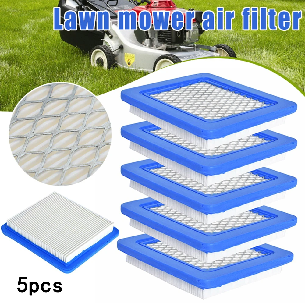 5pcs Lawn Mower Air Filter For Briggs&Stra/tton 491588 399959 491588S 119-1909 Mowers Replacement Parts Garden Supplies