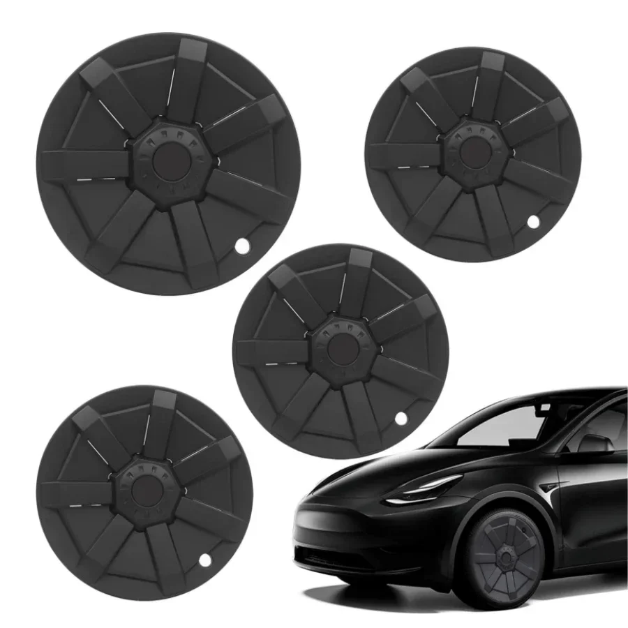 4PCS 19 Inch Upgraded Hubcaps For Tesla Model Y 2020-2024, Hub Caps Wheel Cover Replacement Decoration Accessories