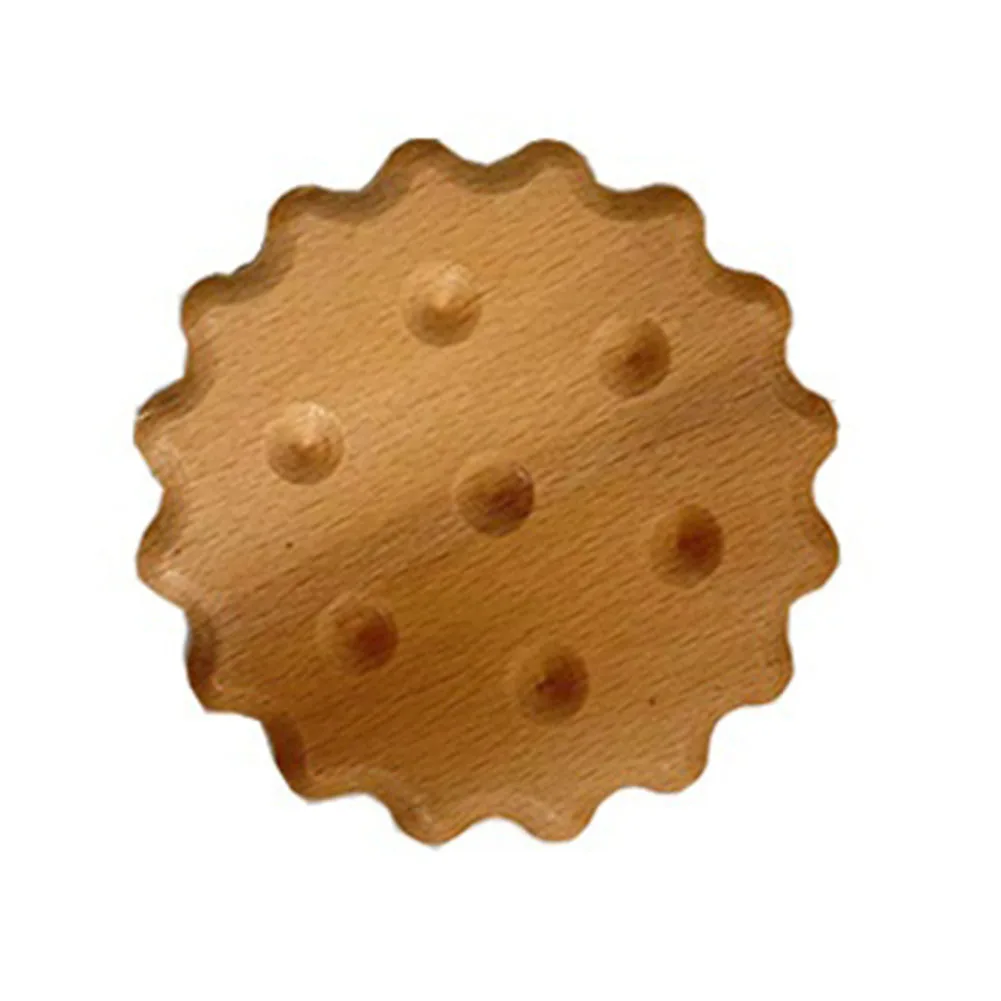 Insulation Pad Coaster Home Modern Homeowners Cute Biscuit Shaped Professional Finish Smooth Solid Wood Design