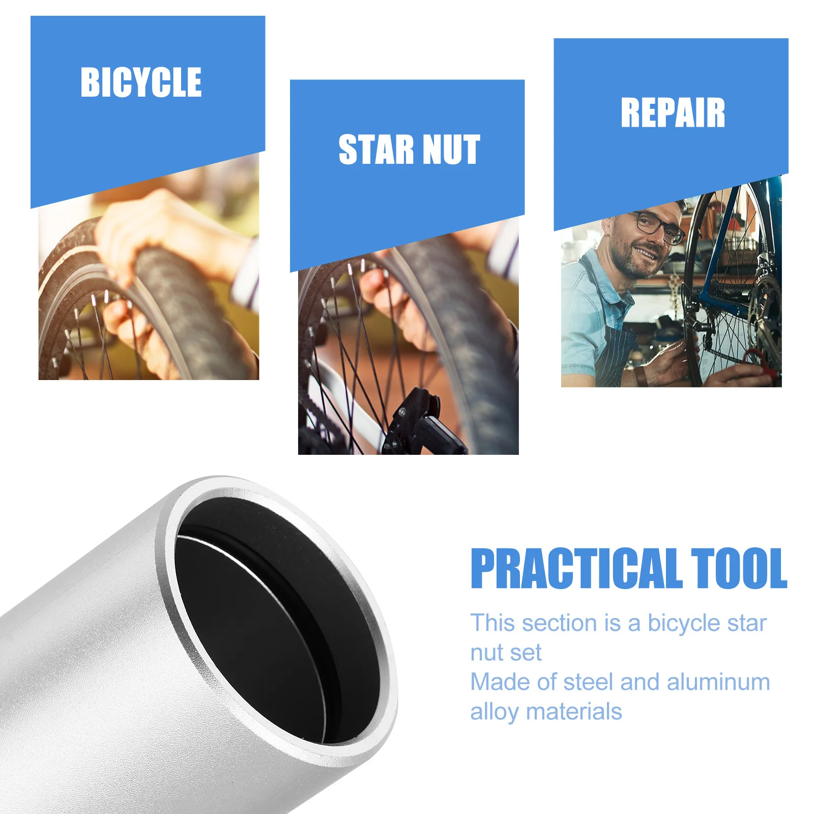 

1Set Nut Setter Front Fork 286mm Diameter Steel Aluminum Alloy Installer Bike Headset Replacement Tool