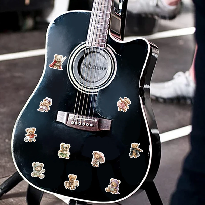 55 pezzi di adesivi per orsacchiotti carini che decorano giocattoli classici per bambini valigia custodia per cellulare adesivi impermeabili per laptop