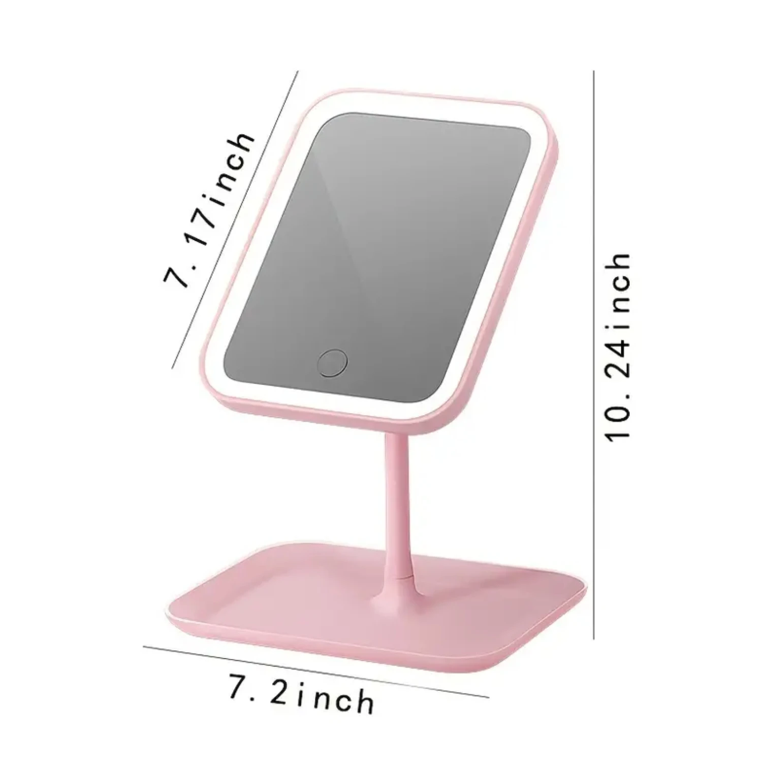 Miroir de maquillage 4.2 par LED réglable avec lumière à intensité variable, miroir de courtoisie avec rotation à 90 ° pour un maquillage de précision et un toilettage