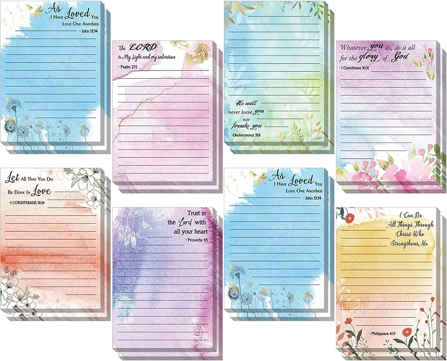 50Sheets Daily Weekly Month Planner Shopping Check List Portable Flowers MemoPad To Do List Sticky Notes Stationery Sticky Notes