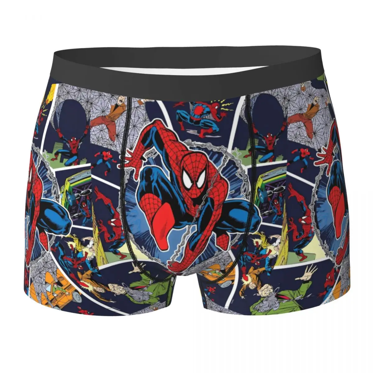 

Spider-Man Comic Handsome Underwear Comfortable Panties Design Shorts Briefs For Males 3D Pouch Plus Size Trunk