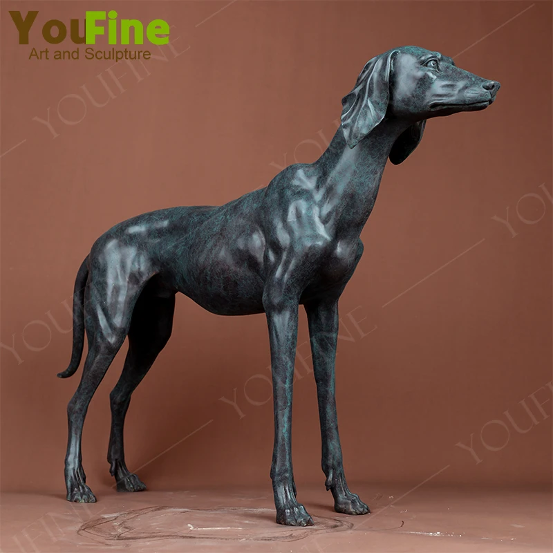 70cm Large Bronze Dog Sculpture Real Bronze Dog Statue Casting Art Bronze Animal Statues For Home Garden Decor Orrnament Gifts