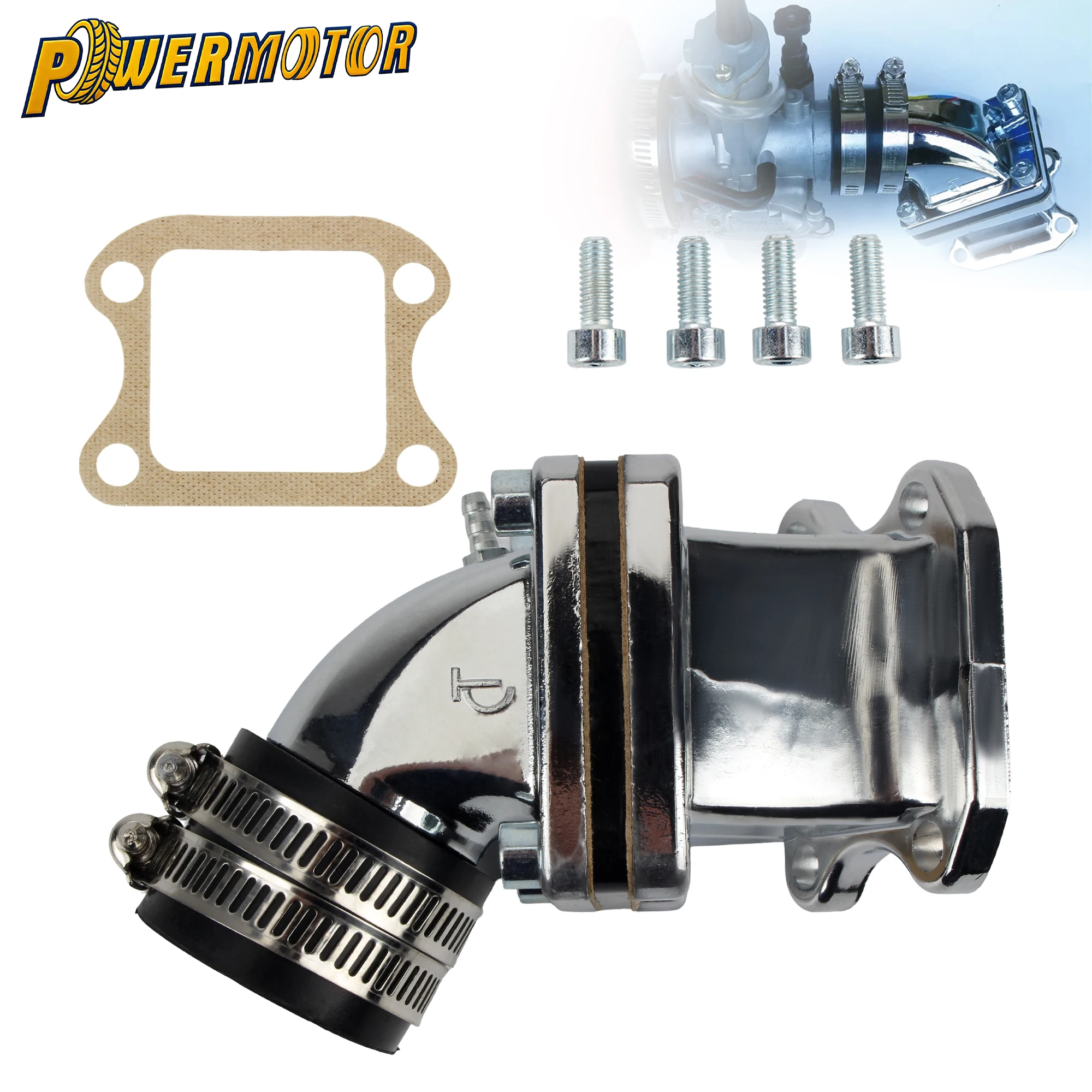 

For DIO AF17 AF18 AF27 AF28 50cc Motorcycle Intake Manifold Inlet Pipe 32mm Air Intake High Performance Racing Carburetor Parts