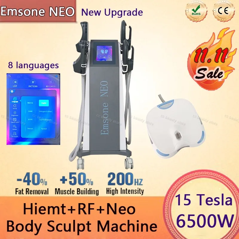 

New 15 Tesla 6500W Emsone NEO Professional EMS RF Machine 2024 EMS Body Sculpting Hiemt Weight loss Slimming Muscle Stimulation