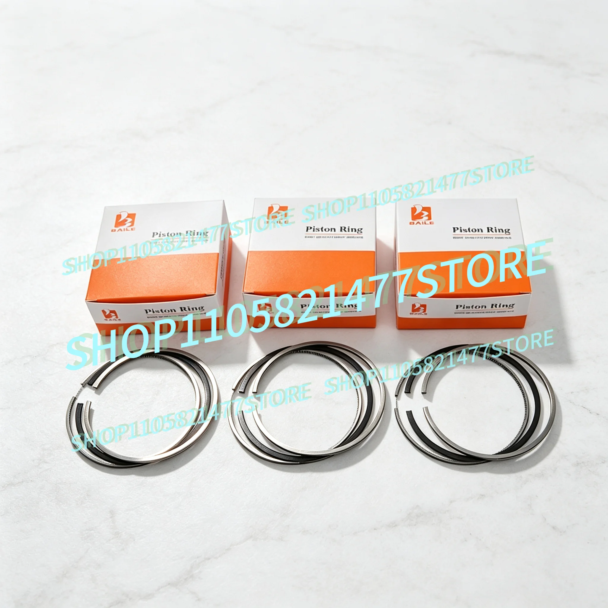 3TNV80 Piston Ring For YM 80*2HK+1.5+3 3-Cylinders  STD Overhaul Rebuild Kit Full Gasket Kit Cylinder Head Gasket