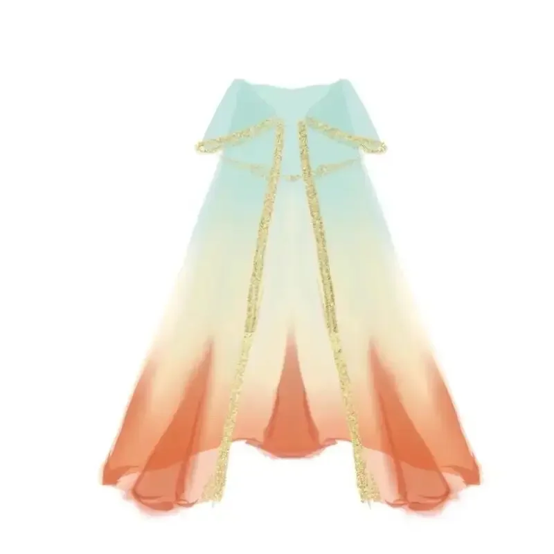 2025 Hanfu Red Silk Koi Fish Exotic Charm Flying Indian Goddess Strapless Hezi Skirt Traveling Shooting Classical Dress view 5
