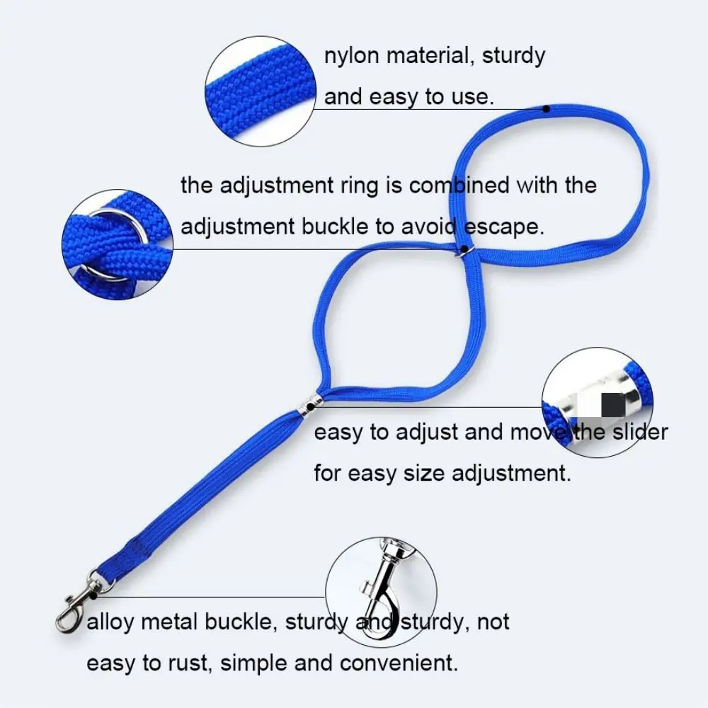 Adjustable Pet Grooming Fixed Rope Nylon Puppy Bath Safety Leash Pet Loop Lock Solid Color Dog Bathing Strap Traction Belt