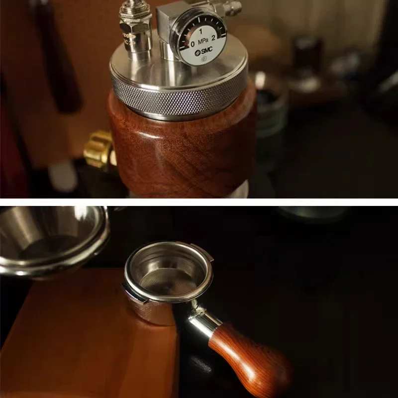 

Espresso Machine, 58 Powder Bowl, Italian Style, Pneumatic, Stainless Steel, Portable Manual Espresso Machine