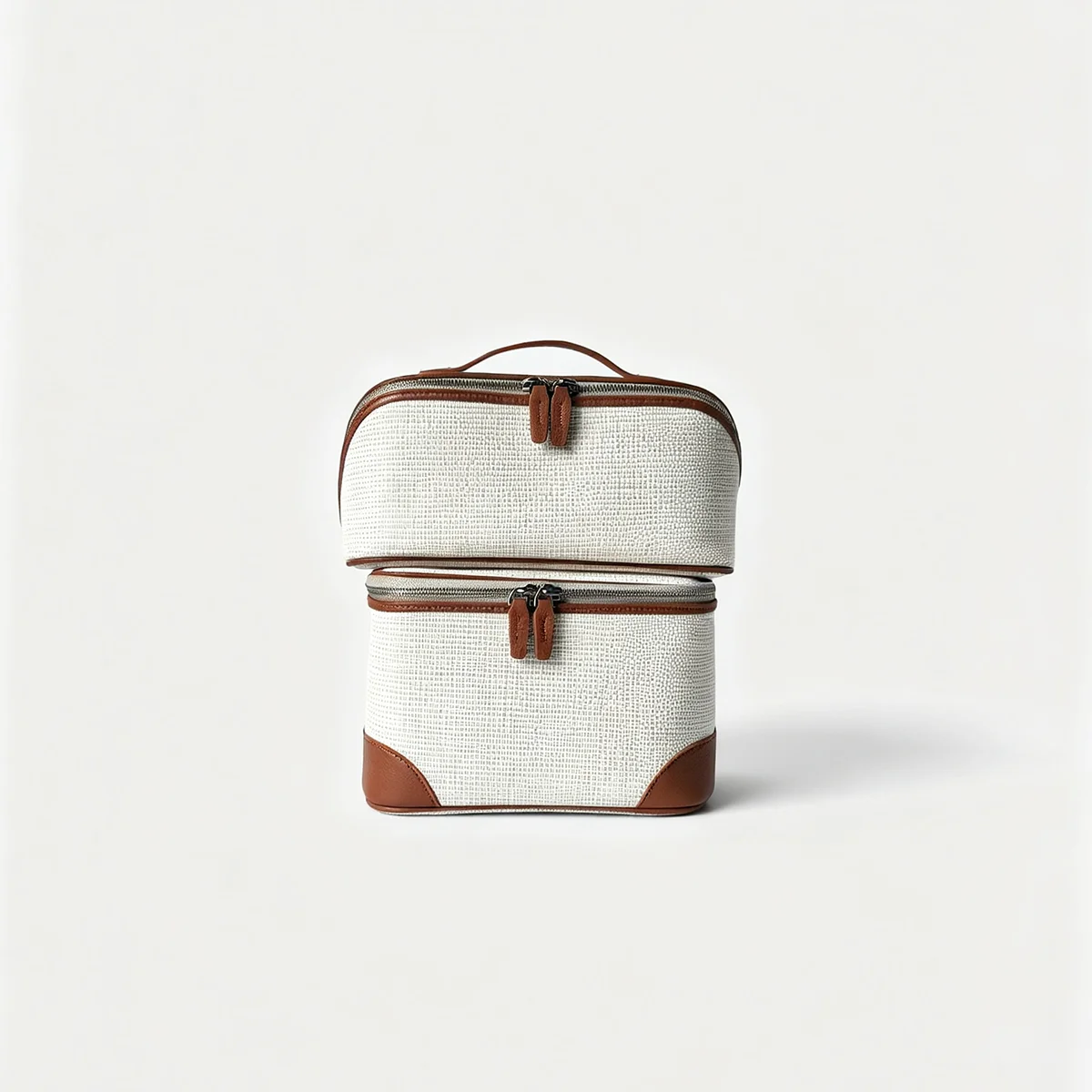Neue Damen-Kosmetiktasche aus Canvas, hochwertigem Leder, große Reisehandtasche, Organizer, Damen-Toilettentasche, Luxustasche – Detail 5