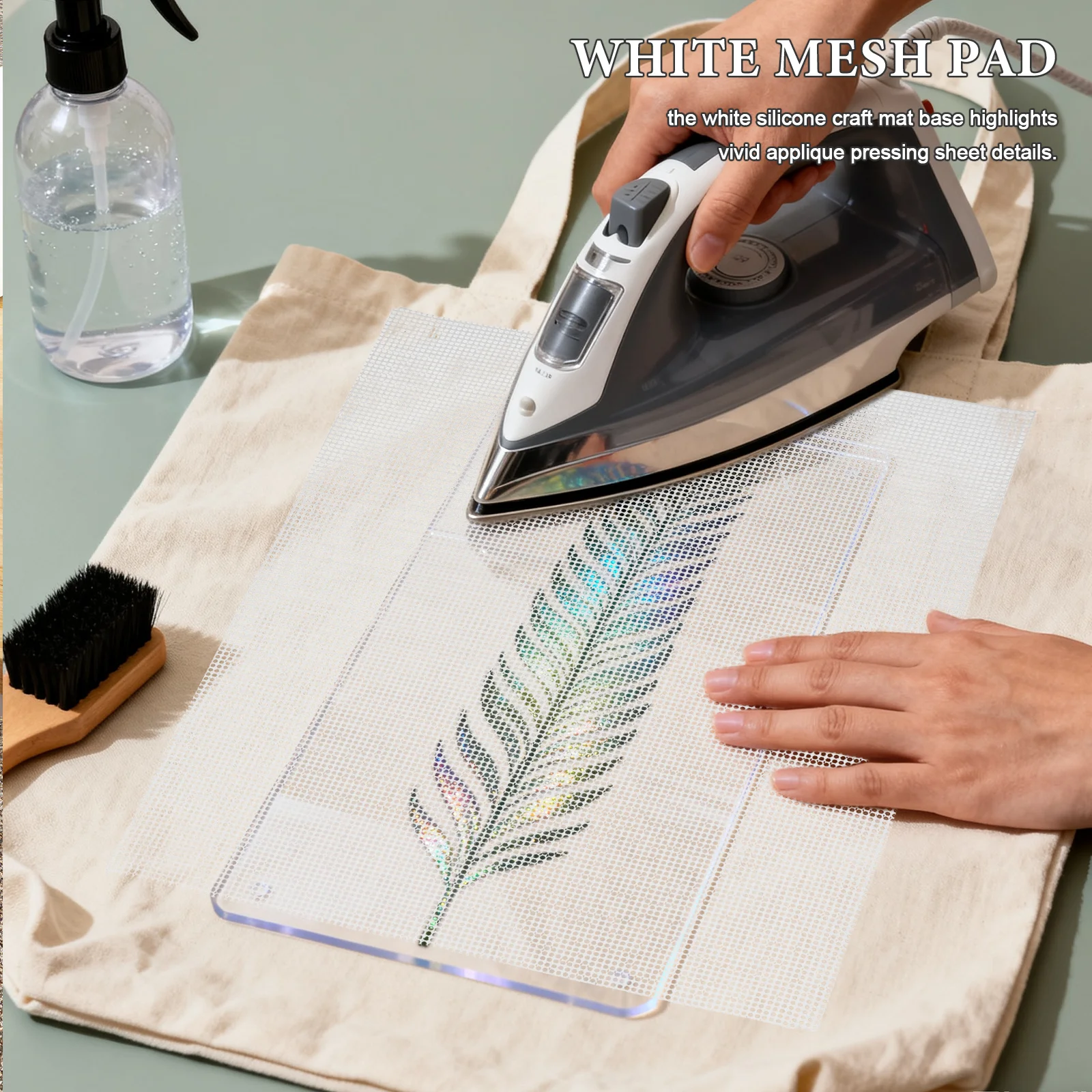 

10Pcs Silicone Breathable Mesh Precision Fusing Mat 30x30cm Heat Resistant Applique Pressing Sheet Craft Quilt Art Sewing