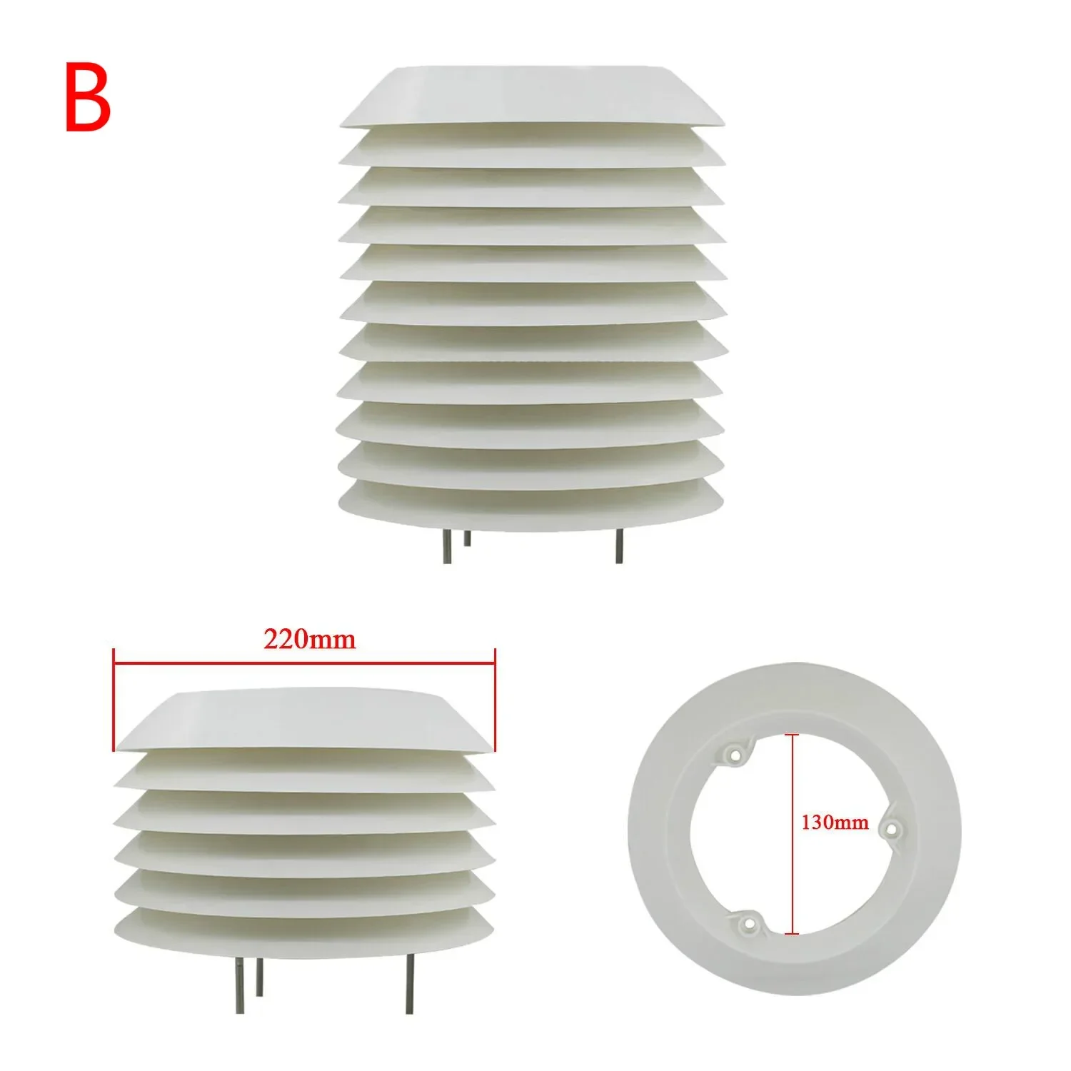 ABS Ambient Estação Meteorológica Projetor, Escudo de Radiação Solar, 4-20 Pisos