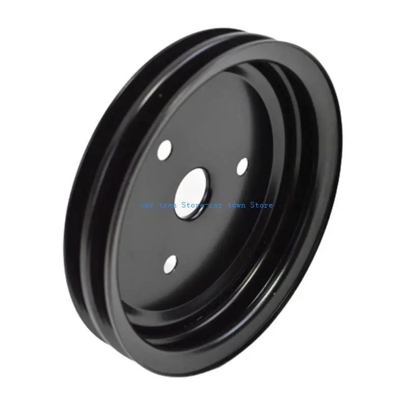 

RXJE Crankshaft Pulley Double Grooves Short Water Pulley Replacement for Small Blocks 262 327 Engine