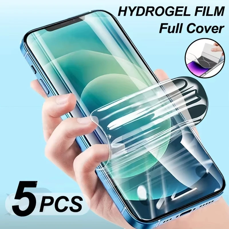 1-5Pcs Hydrogel Film For Samsung A54 A53 A55 5G A52 A35 A34 A33 A32 A31 A25 A22 A14 A13 A05 A04 A03 Full Cover Screen Protectors