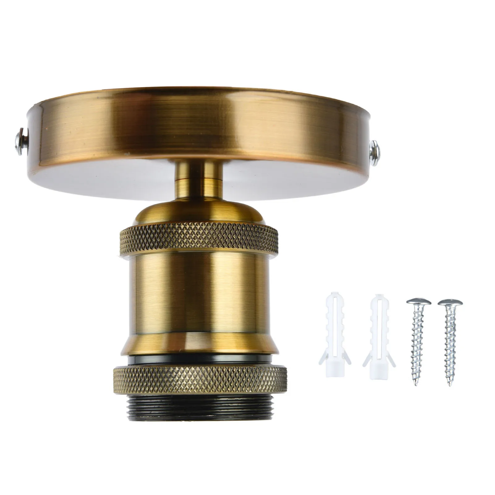 

ZK40 Vintage E26 E27 Lamp Socket Ceiling Lamp Holder with Accessories for Kitchen Bedroom Living Room 100‑240VAntique