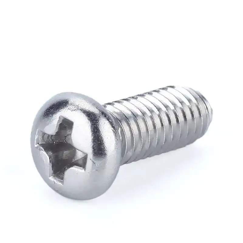 100pcs PM1.2/1.4/1.6/2/3 M2 M3 ISO7045 Din7985 GB818 Nickel Plated Cross Recessed Round Pan Head Pm Screws Phillips Screws