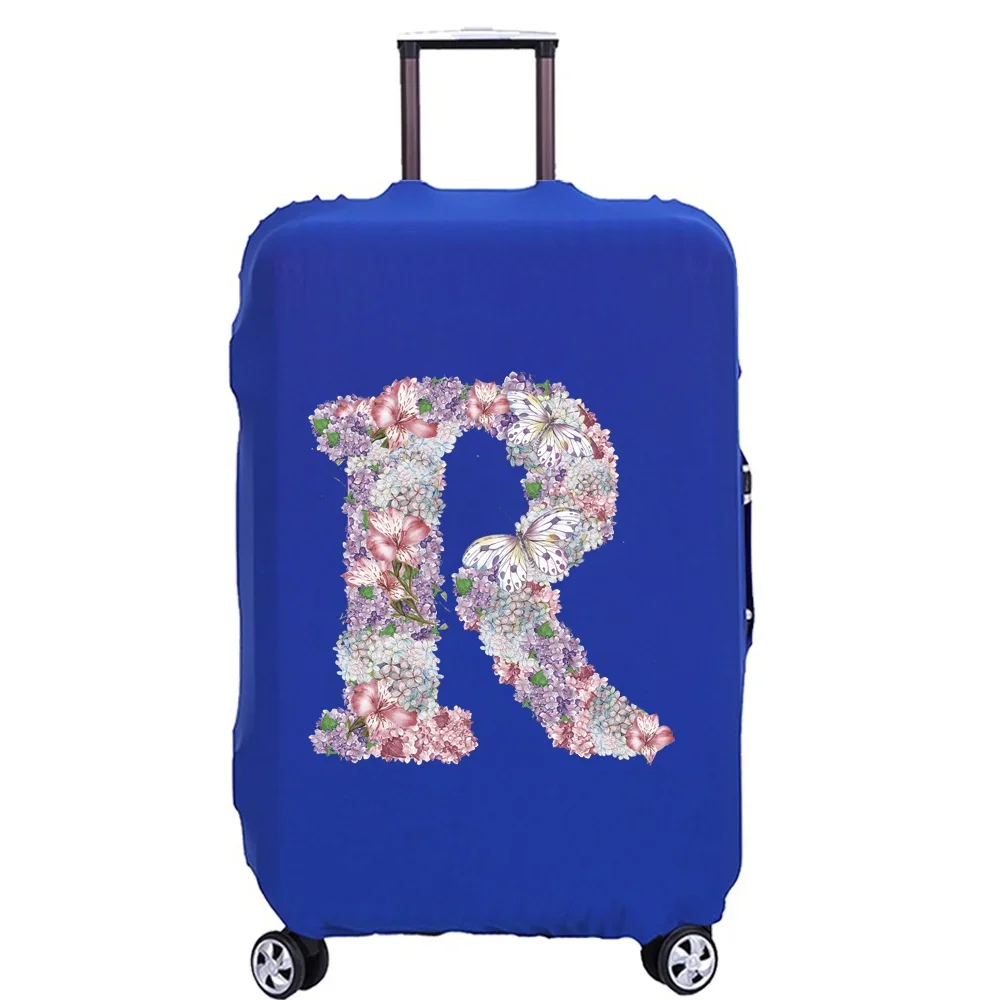 Reisegepäckabdeckung, elastische Koffer-Schutzhülle, Reisezubehör für 18–32 Zoll Trolley, Staubschutz, Rosen-Blumendruck