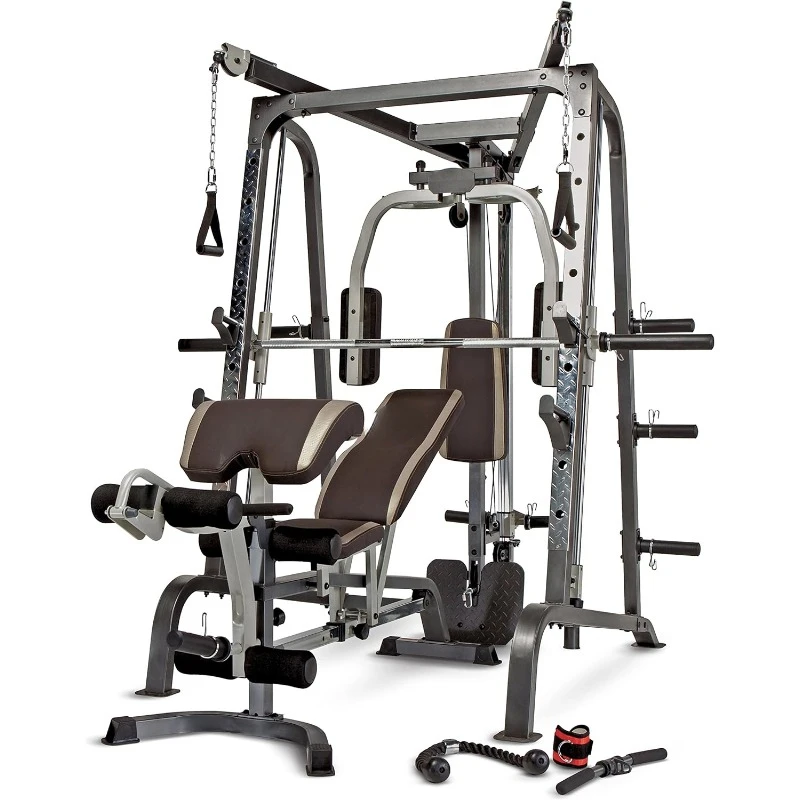 Pro Smith Cage Workout Machine Full Body Training Home Gym Equipment System with Leg Developer, Press Bar, PEC Deck