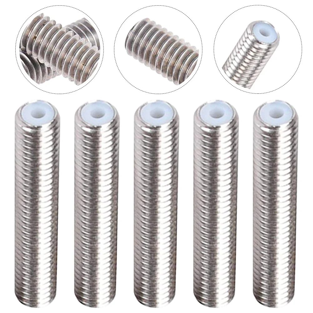 

5pcs 3D Printing Throat Tube Stainless Steel PTFE Extruder Feed 1.75mm Filament Long Service Life Replacement Parts