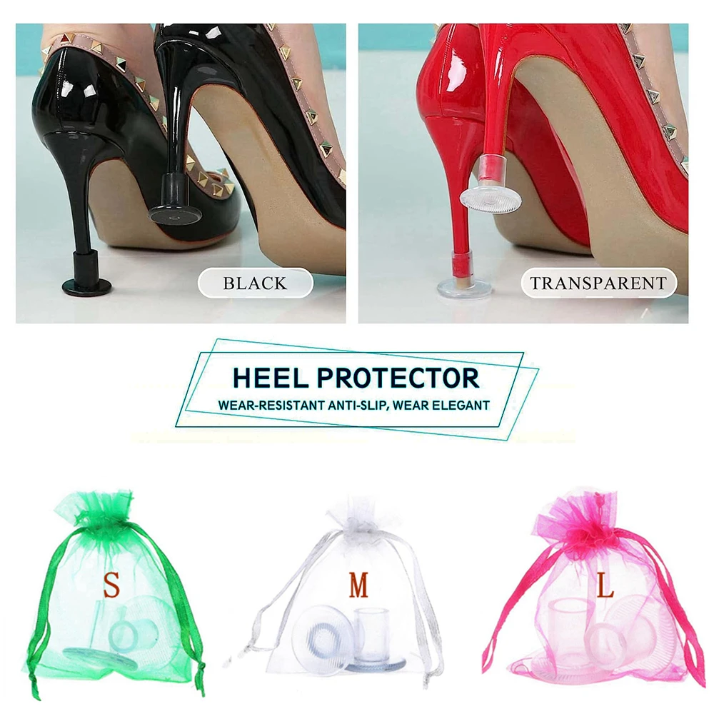 60 زوجًا من سدادات الكعب العالي المضادة للانزلاق، أغطية الكعب العالي لحفلات الزفاف الخارجية، توقف عن الغرق في العشب أو الشقوق