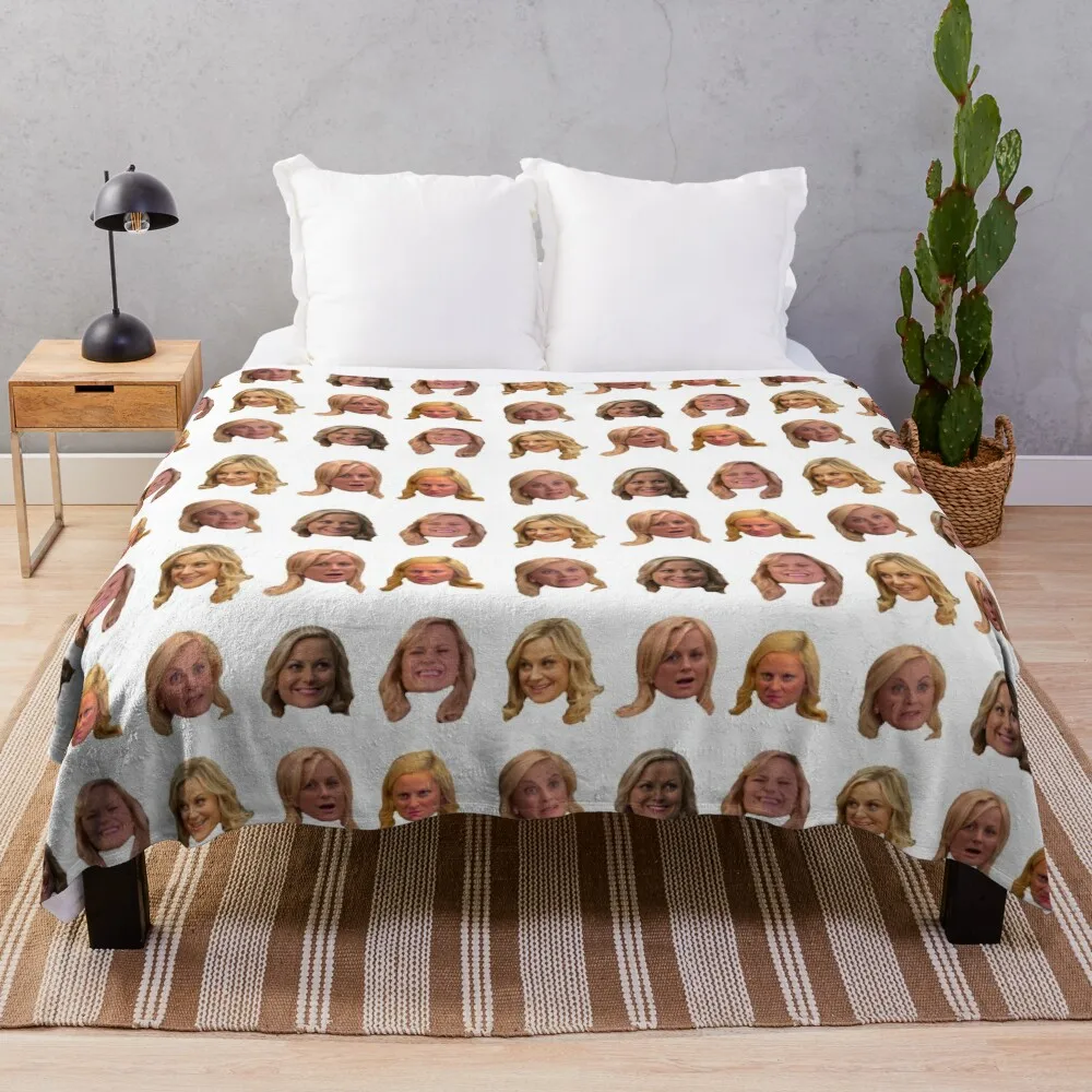 

Leslie Knope Sticker Set Throw Blanket Luxury warm winter Flannel Fabric Blankets