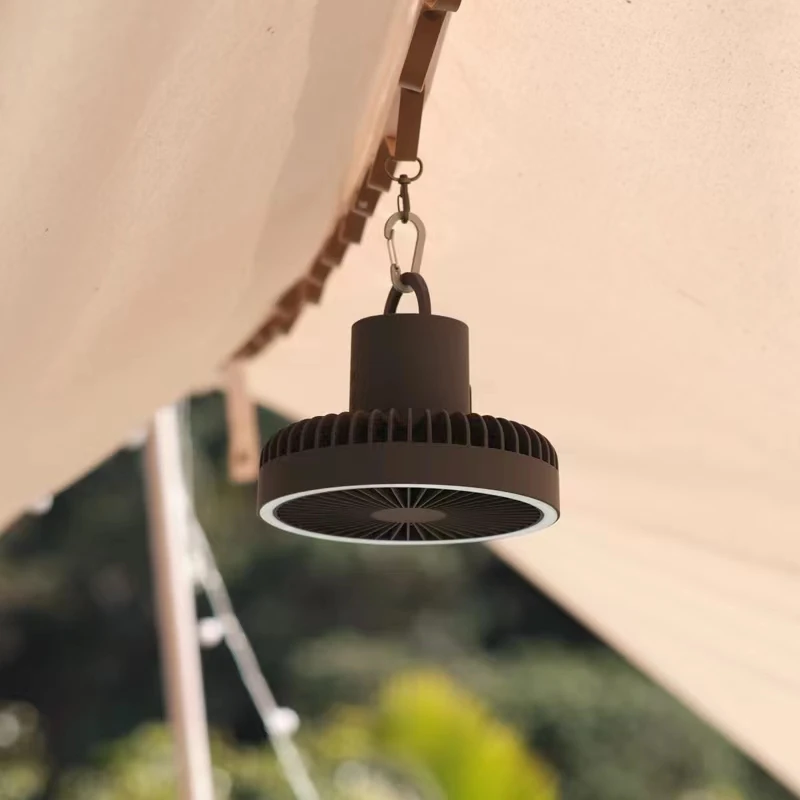 มัลติฟังก์ชั่โต๊ะขาตั้งกล้อง Air Cooling USB ชาร์จพัดลม Night Light Outdoor Camping โคมไฟเพดานเครื่องใช้ไฟฟ้าพัดลม