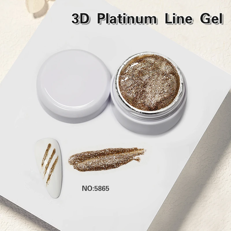 IBDGEL 8g Gel de Uñas 3D Platinum Line UV/LED, Gel Natural de Bajo Olor, Semipermanente, Removible con Acetona